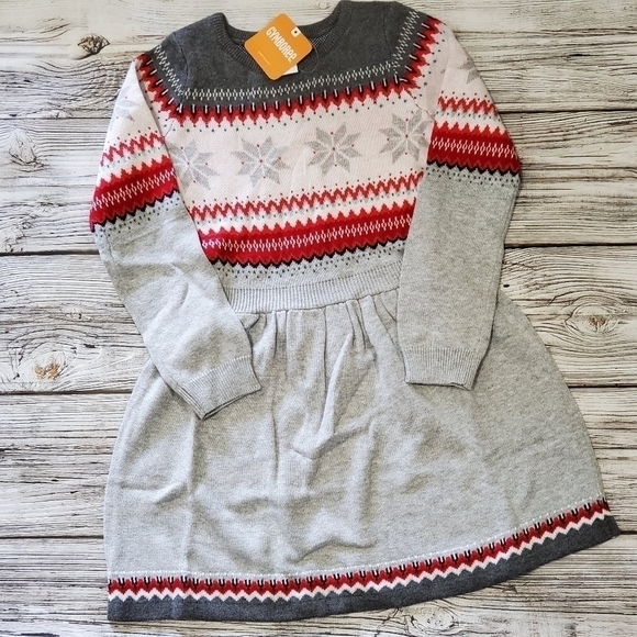 Gymboree Christmas Holiday Snowflake Sweater Dress NWT - Picture 2 of 4